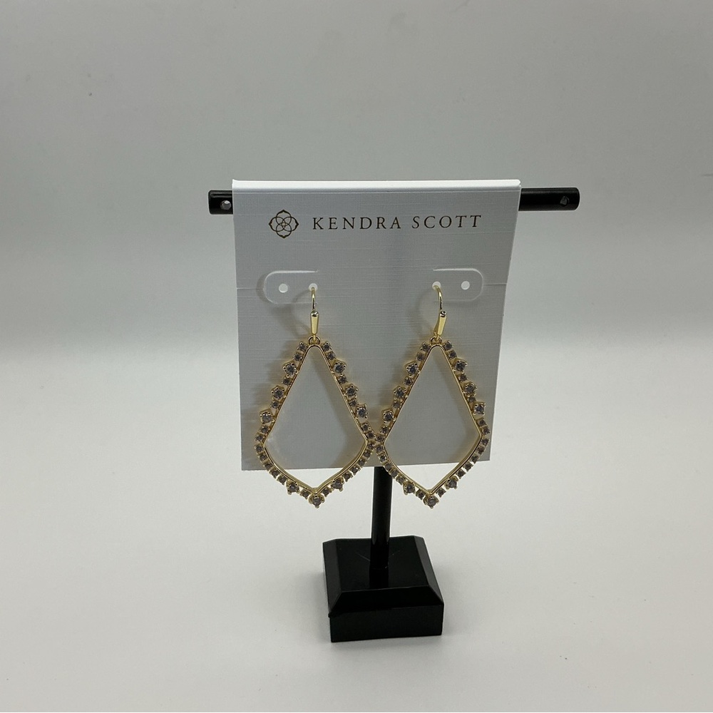 Kendra Scott Gold and Tan Earrings